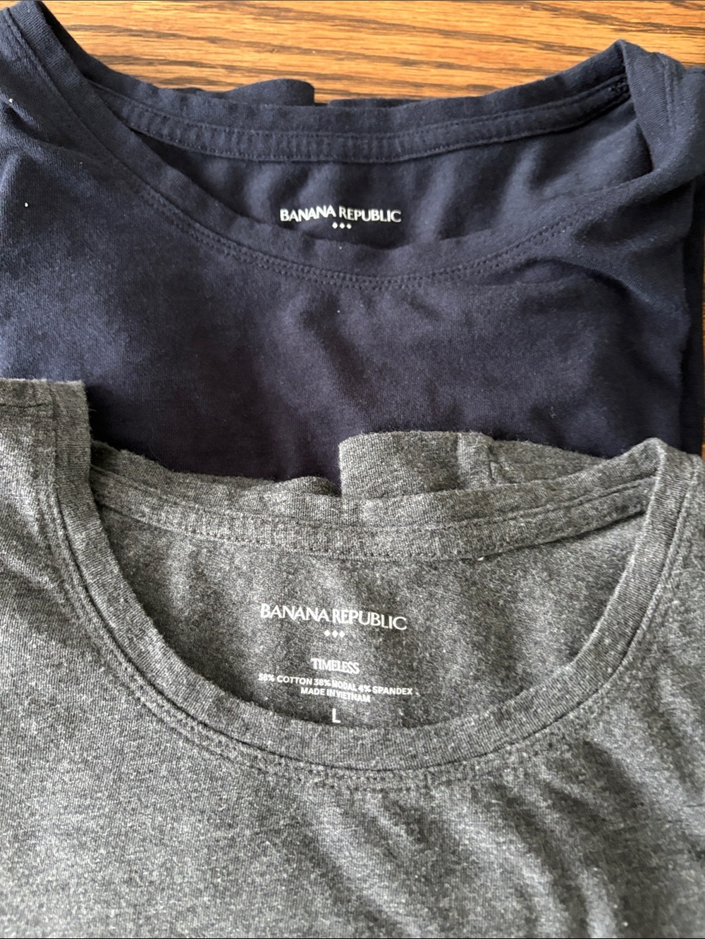 Banana Republic Short Sleeve Crew Neck Tee - Navy & Charcoal